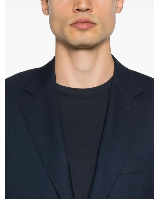 メンズ Canali ウール スーツ Blue