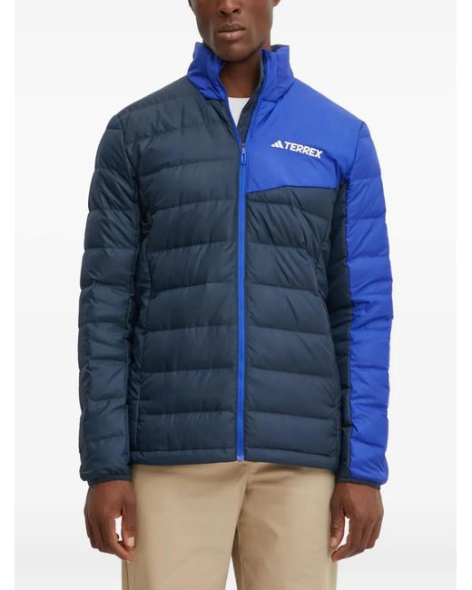 Adidas Blue Terrex Colour-Blocked Jacket for men