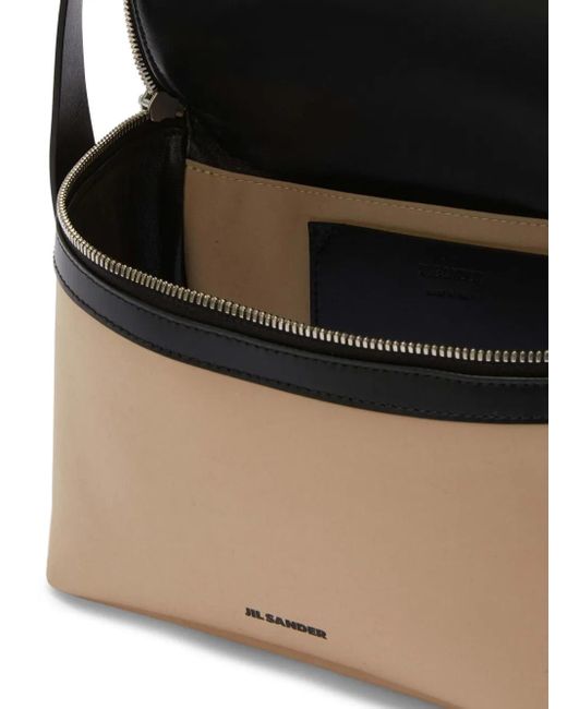 Jil Sander Black Small Leather Shoulder Bag for men