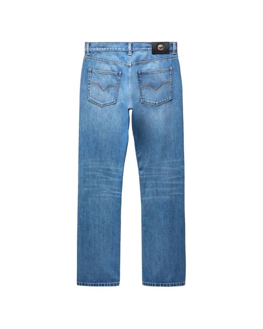 Versace Blue Straight Jeans for men