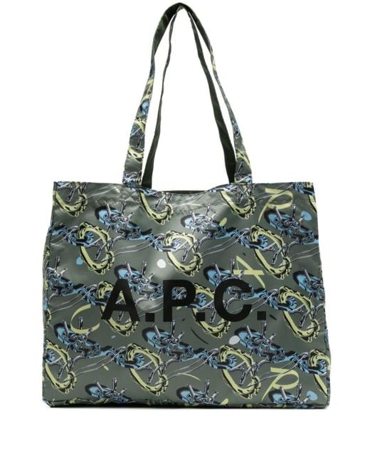 A.P.C. Diane Reversible Tote Bag in Green for Men Lyst UK