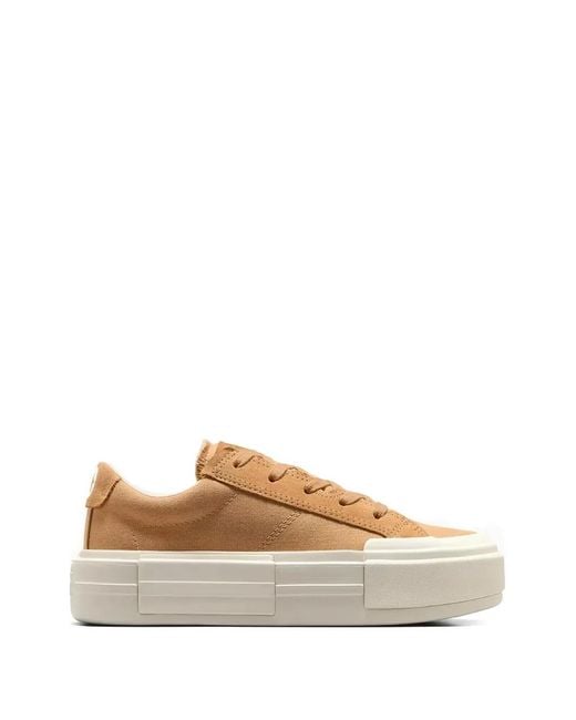 Converse White Platform Suede Sneakers