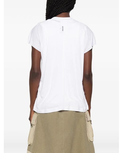 Moschino White Logo-Tag T-Shirt