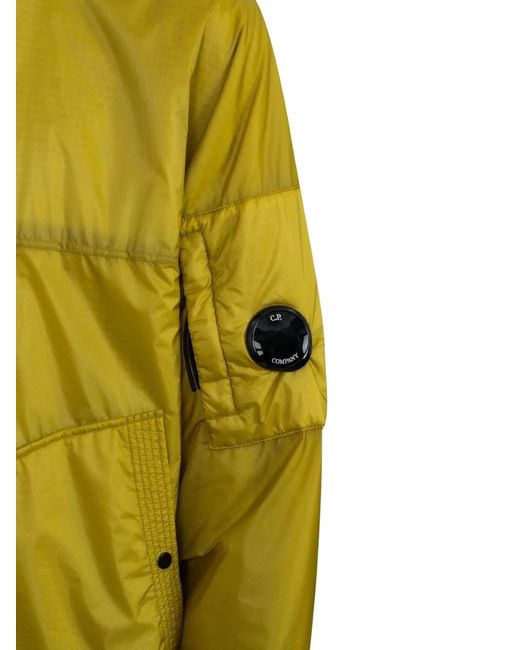 C P Company Yellow Zip-Up Hooded Jacket for men