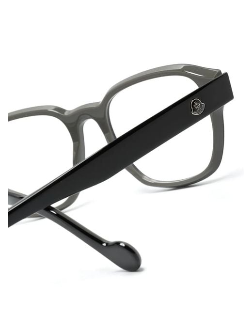 Moncler Black Square-Frame Glasses for men