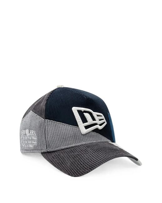KTZ Blue 9Forty Patchwork Corduroy Baseball Cap for men