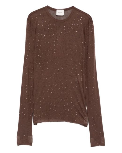 Alysi デコラティブ トップ Brown