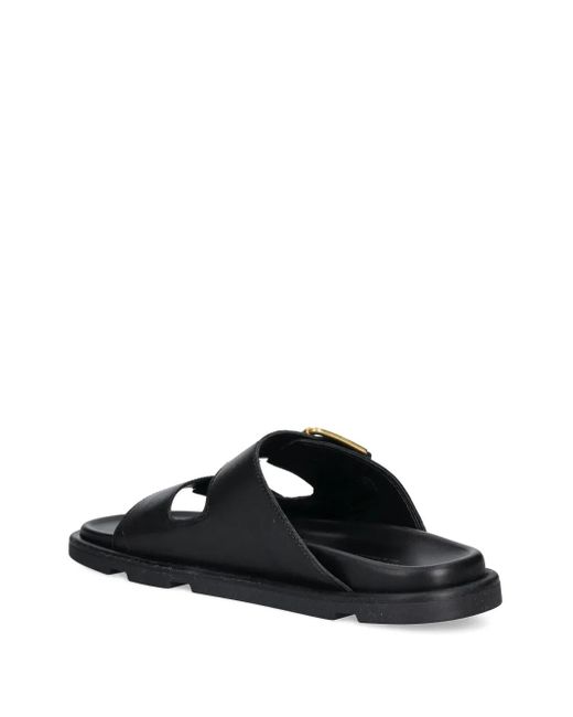 Marc O' Polo バックル レザーサンダル Black
