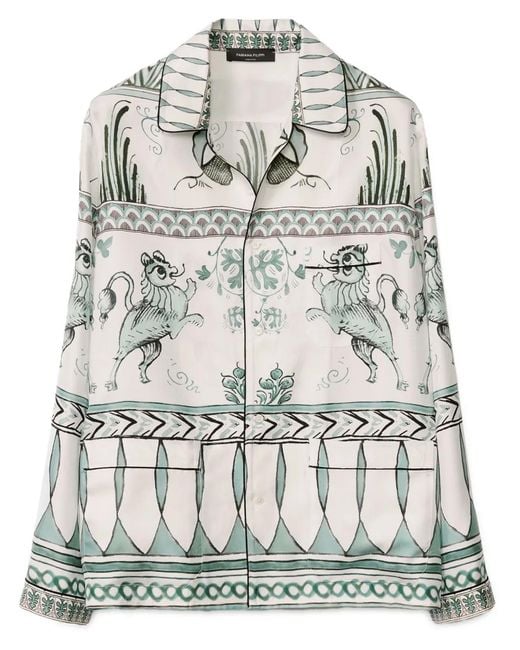 Fabiana Filippi Gray Graphic-Print Shirt