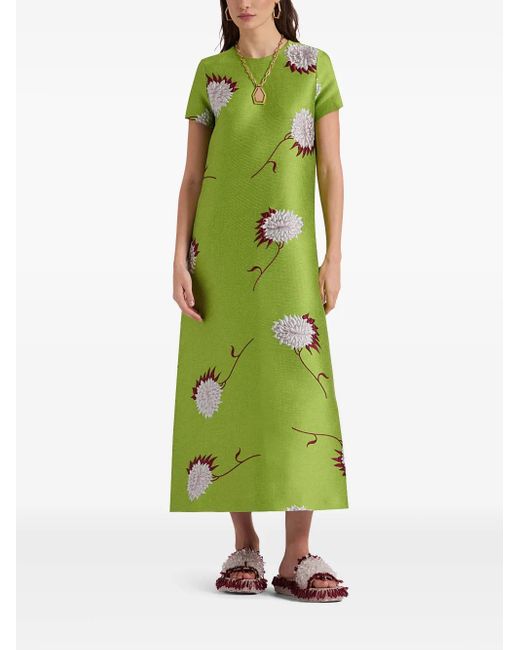 LaDoubleJ Green Swing Midi Dress