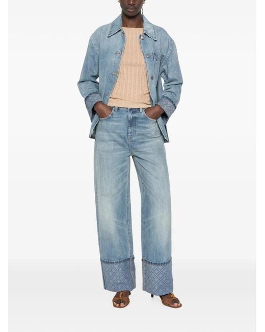 Tory Burch Blue Barn Denim Jacket