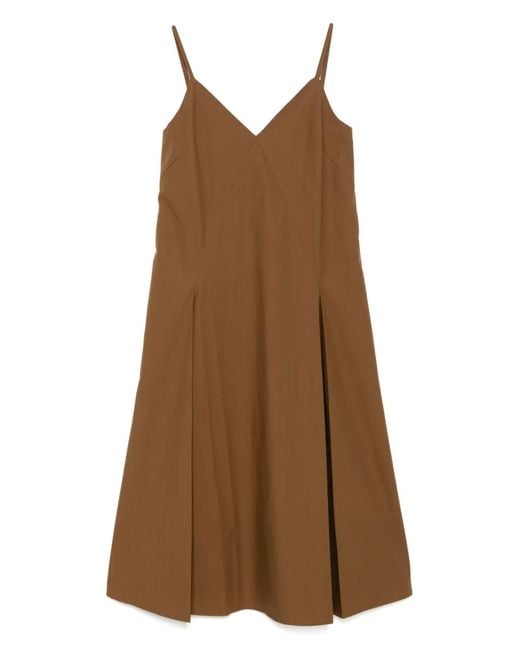 Studio Nicholson Brown Oma Midi Dress