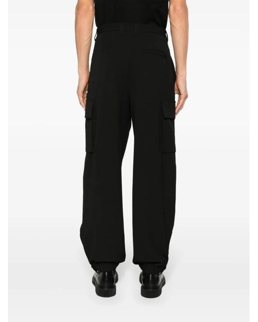 メンズ Emporio Armani テーパード カーゴパンツ Black