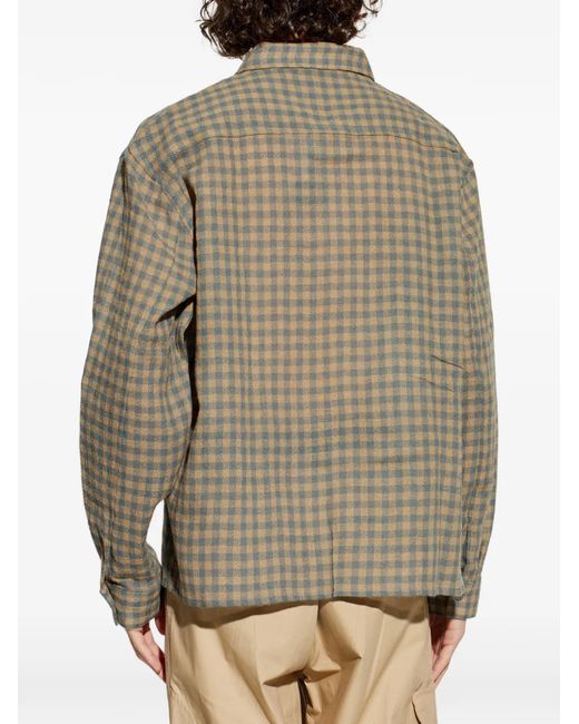 FRAME Gray Checked Buttoned-Up Shirt for men