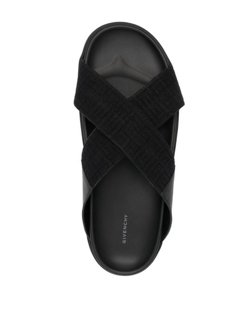 Sandali 4G con cinturini incrociati di Givenchy in Black da Uomo