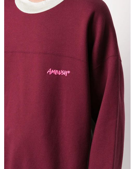 Ambush Red Panel Detailing Sweatshirt for men