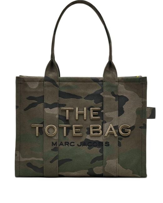Marc Jacobs Black The Large Camo Jacquard Tote Tasche