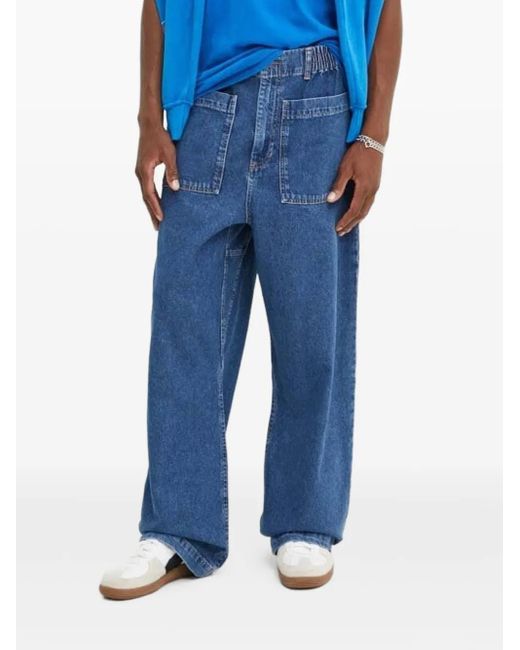 Pantaloni Jeans Patchwork Uomo Pantaloni Scampanati Uomo High