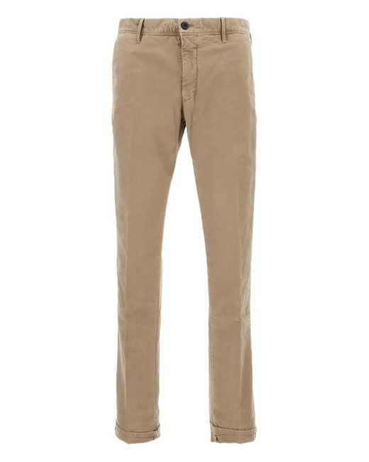 Incotex Natural Zip-Fly Trousers for men