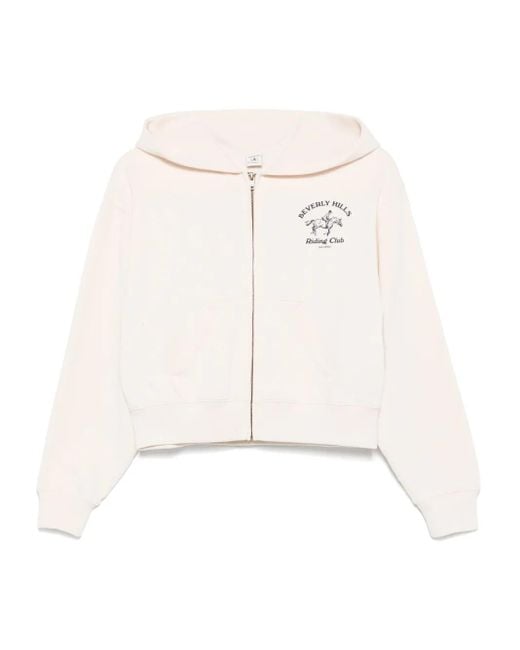 Sudadera Beverly Hills Riding Club con capucha Sporty & Rich de color White