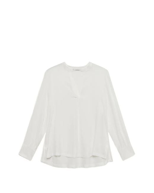 Maliparmi White Fluid V-Neck Shirt
