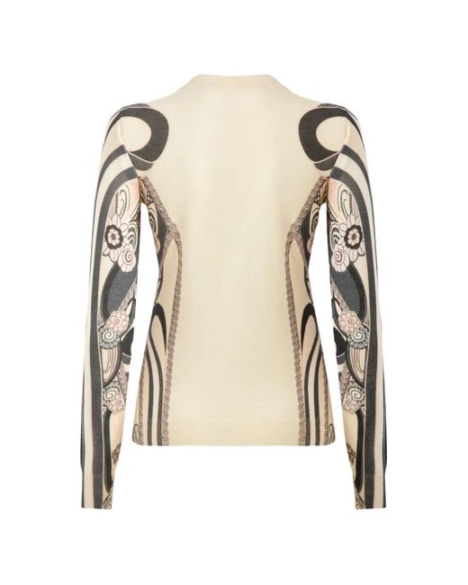 LaDoubleJ Natural Printed Knitted Top