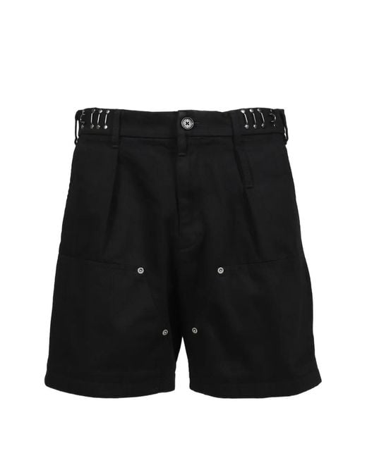 DAIRIKU Black Double-Knee Chino Shorts for men