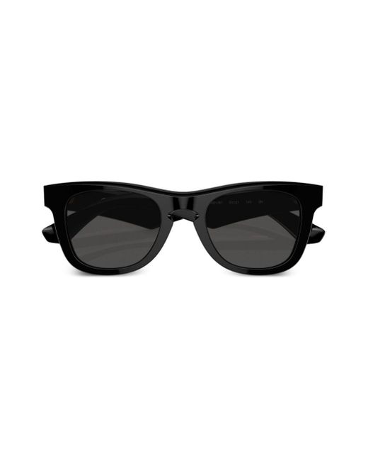 Burberry Black Logo-plaque Square-frame Sunglasses for men
