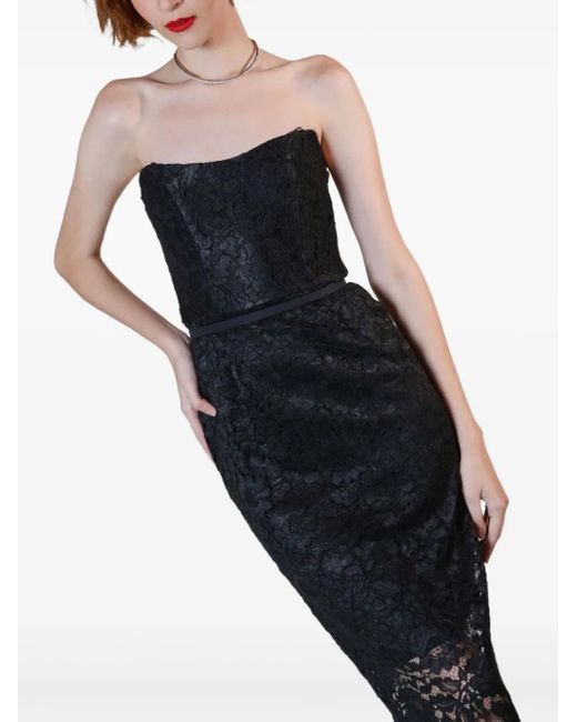 Lethicia Bronstein Black Daiquiri Midi Dress