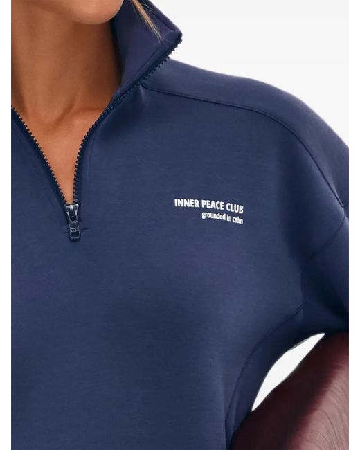 ANNAFOXY Blue Sweat Calme À Fermeture Zippée