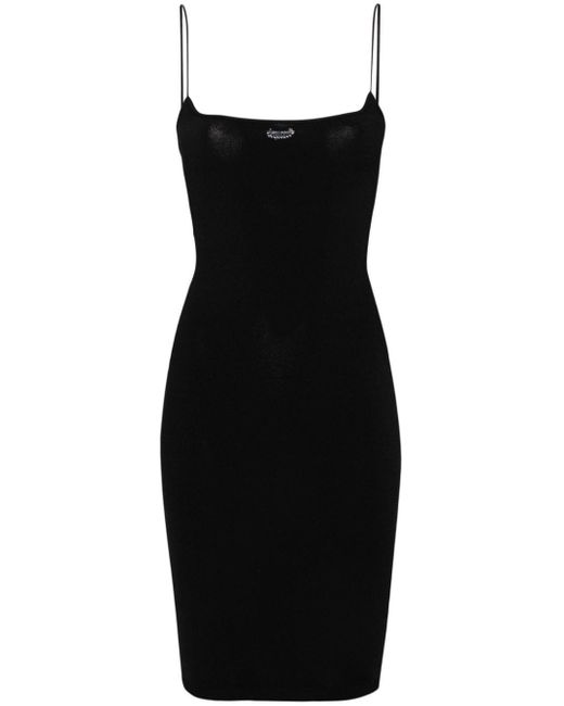 Vestido corto con placa del logo DSquared² de color Black
