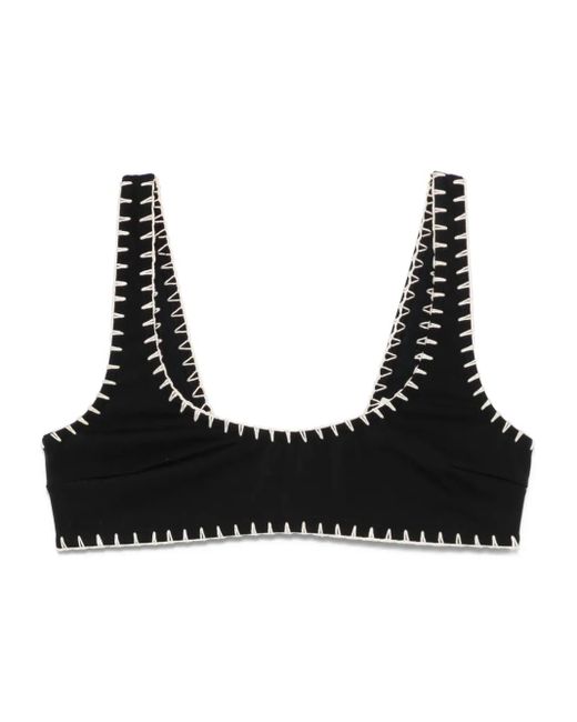 Nanushka Black Malti Bikini Top