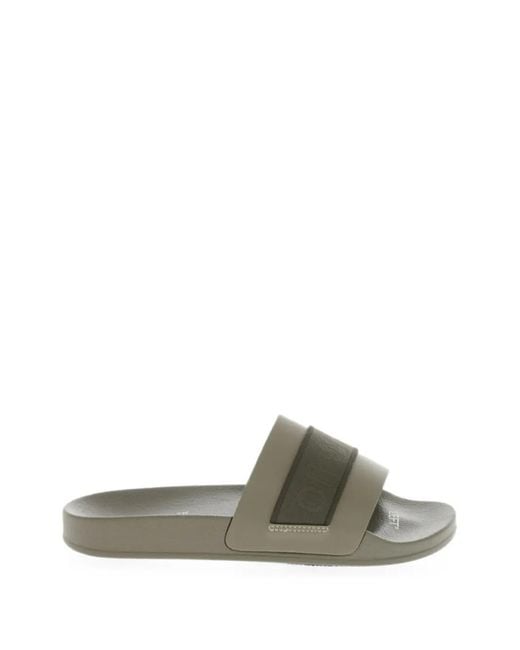 Off-White c/o Virgil Abloh Green Industrial Logo-Band Sandals for men