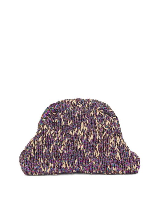 Maria La Rosa Game Kleine Geweven Clutch in het Purple