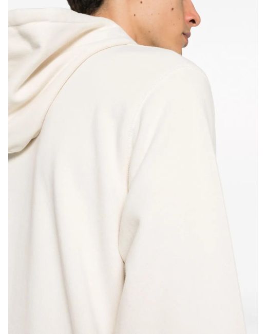 Sunspel Natural Drawstring-Fastening Cotton Hoodie for men