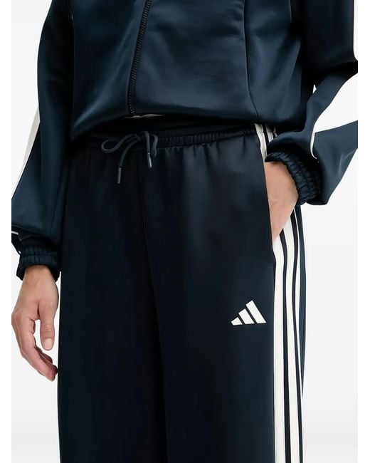 Adidas Blue Pantalon De Jogging Stadium À Rayures Latérales