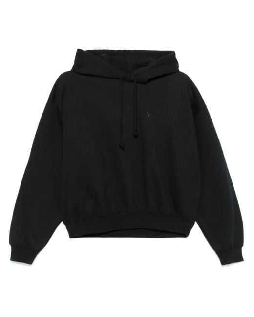 Y-3 X Adidas Logo-Print Hoodie in het Black