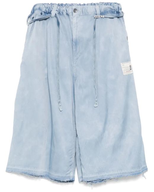 Maison Mihara Yasuhiro Blue C/R Bleached Shorts
