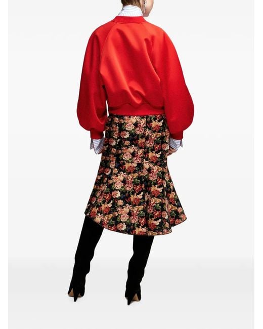 Essentiel Antwerp Red Kyro Raglan-Sleeve Bomber Jacket