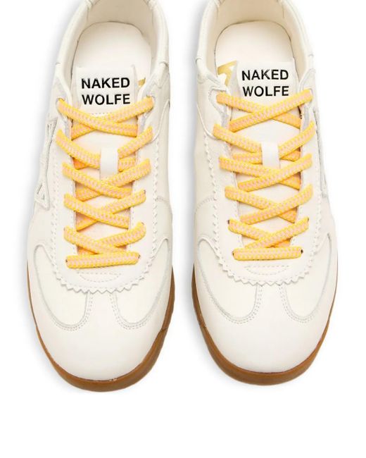 Naked Wolfe White Exposure Low-Top Sneakers