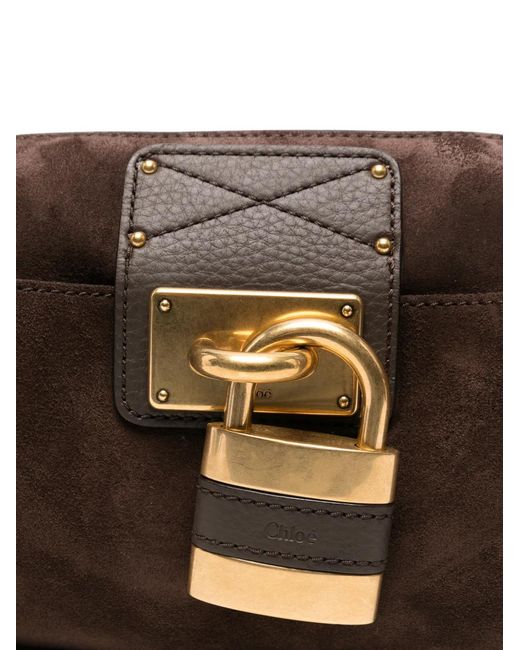 Chloé Metallic Hobo Paddington Suede Crossbody Bag