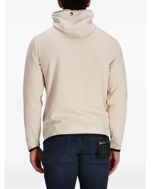 Boss Natural Hooded Zip-Front Jacket for men