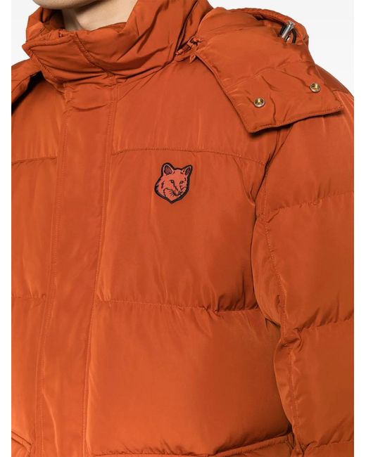 Maison Kitsuné Orange Doudoune À Motif Chillax Fox for men