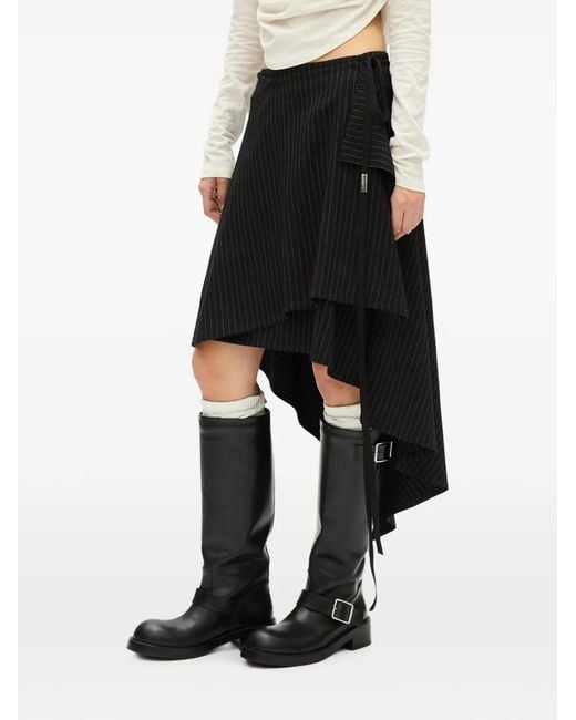 Ann Demeulemeester Black Birit Asymmetric Skirt