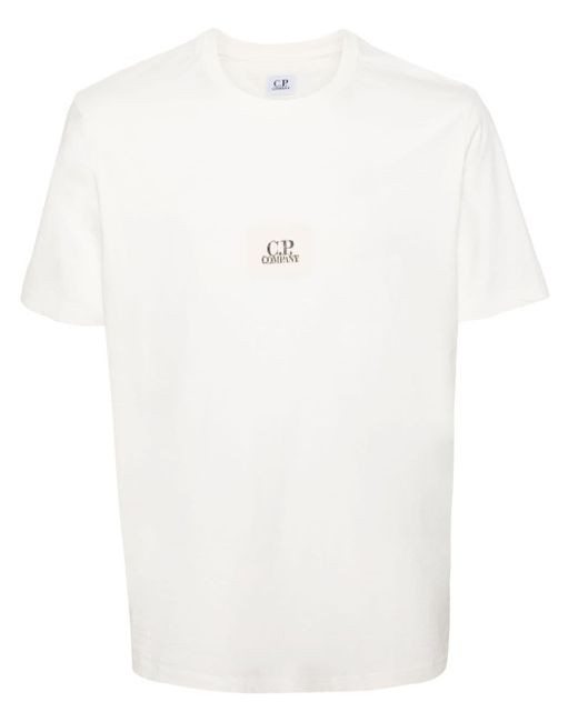 メンズ C P Company Logo-patch Cotton T-shirt White
