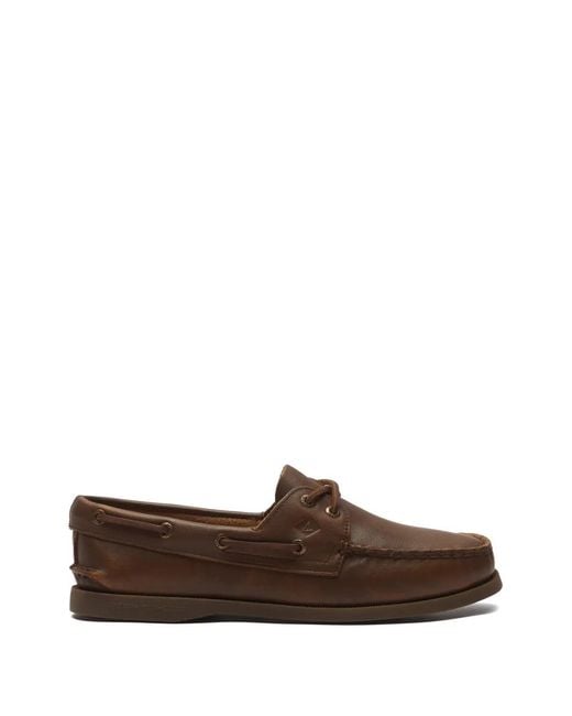 Sperry Top-Sider Brown Authentic Original 2-Eye Lace-Up Loafers