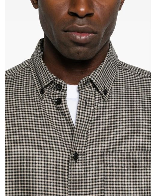 Camisa a cuadros gingham Les Deux de hombre de color Gray