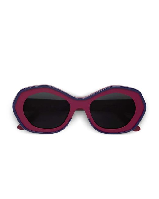 Marni Purple Sonnenbrille Mit Geometrischem Gestell