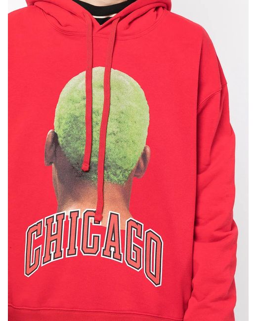 Ih Nom Uh Nit Red Graphic Print Drawstring Hoodie for men