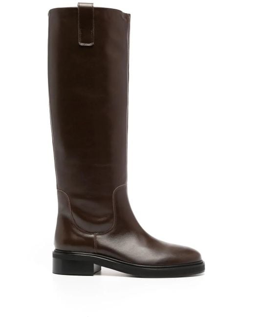 Aeyde Brown Henry 45Mm Knee-Length Boots